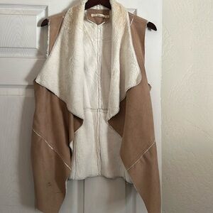 Faux suede vest